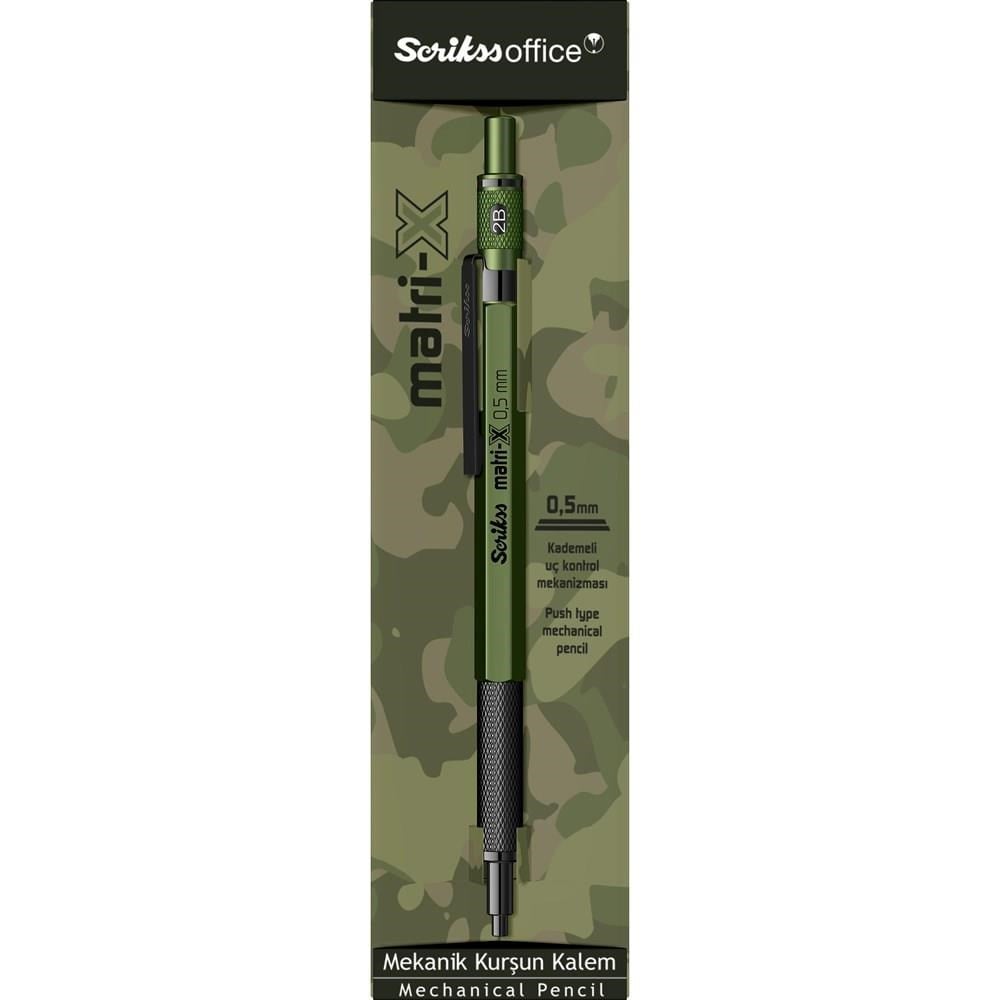Scrikss Matri-X Mekanik Kurşun Kalem 0.5 mm Haki