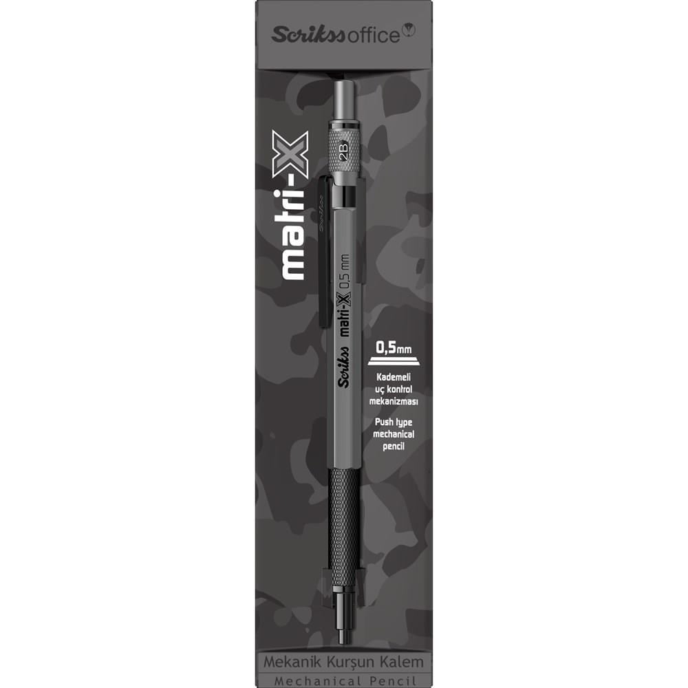 Scrikss Matri-X Mekanik Kurşun Kalem 0.5 mm Gri