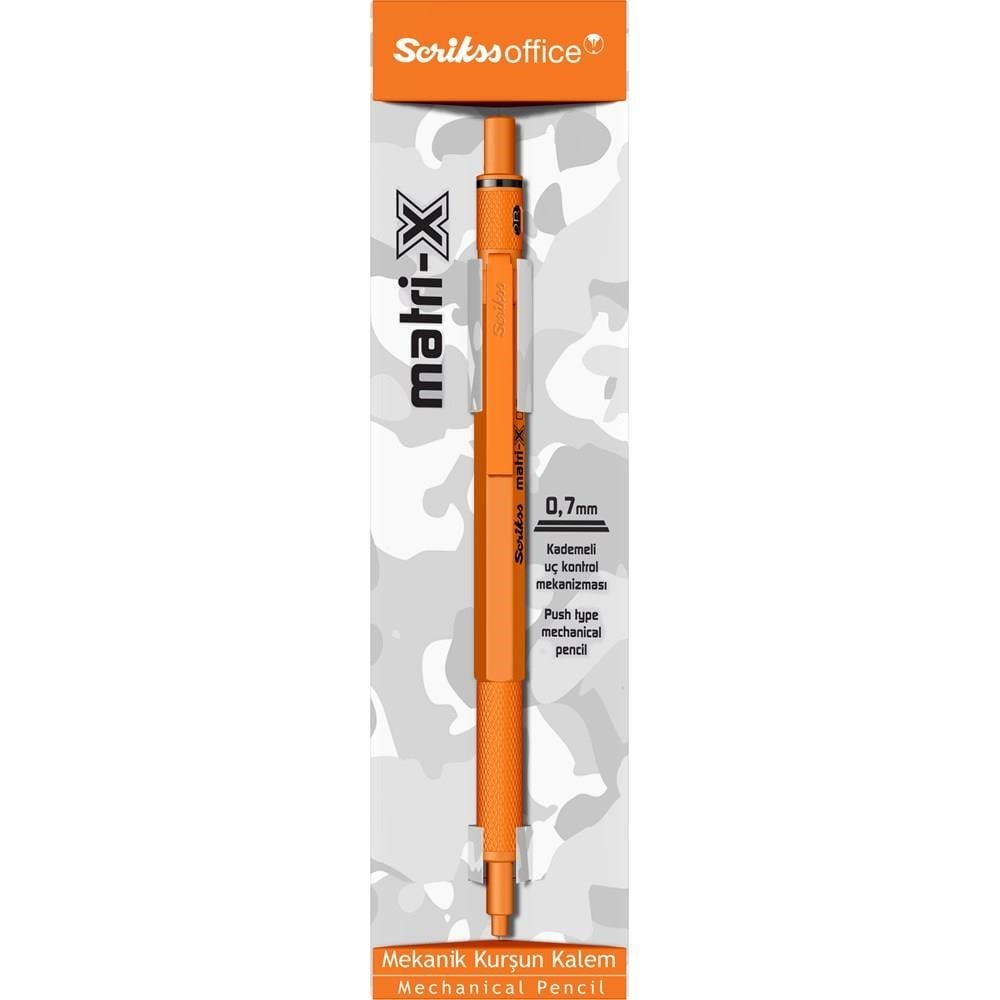Scrikss Matri-X Mekanik Kurşun Kalem 0.7 Mm Turuncu
