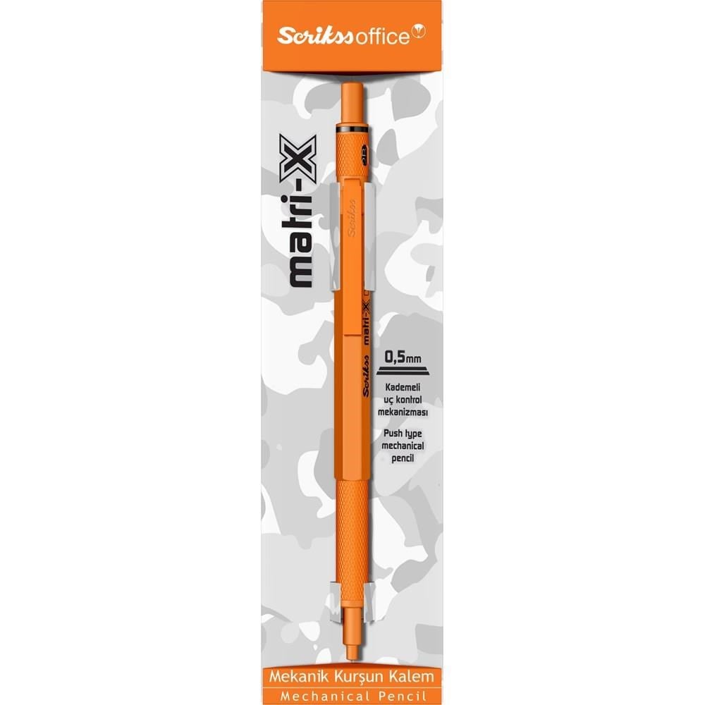 Scrikss Matri-X Mekanik Kurşun Kalem 0.5 Mm Turuncu