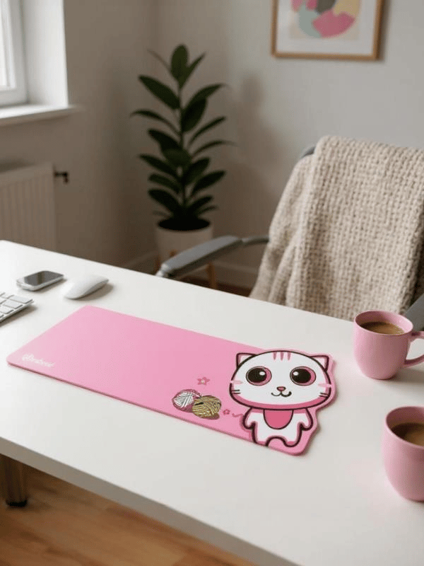 Sevimli Kedi Klavye Mouse Masaüstü Matı ND-MAT Klavye Mouse Pad