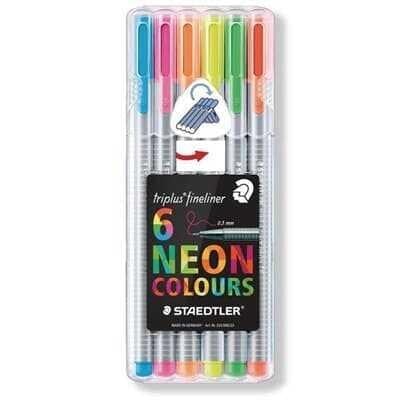 Staedtler 334 Sb6Cs3 Triplus Üçgen Fineliner Neon Renk 0.3 Mm 6'lı Set