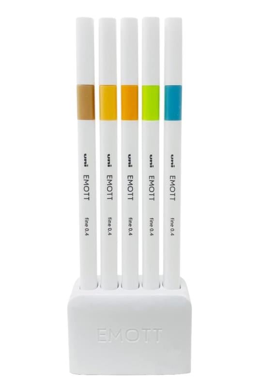 Uni-Ball Emott 0.4 Fineliner Akrilik Uçlu Kalem 5'Lİ Set Pem-Sy/5C No:6
