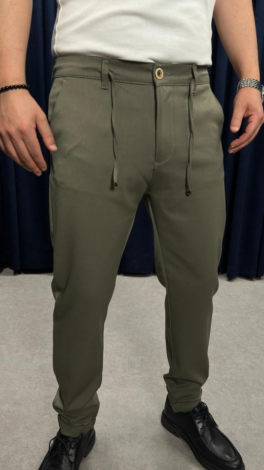 Slim Jagger Kumaş Pantolon Yeşil