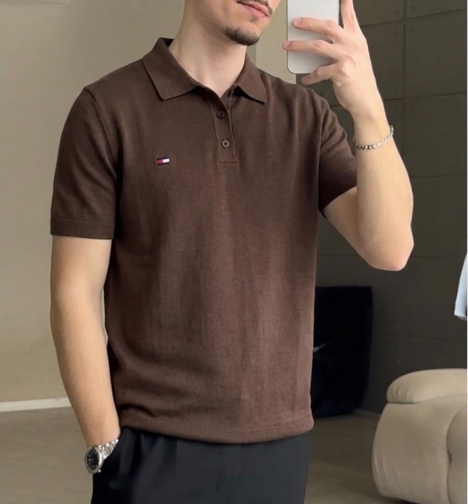 TH Triko Polo Yaka Kahverengi
