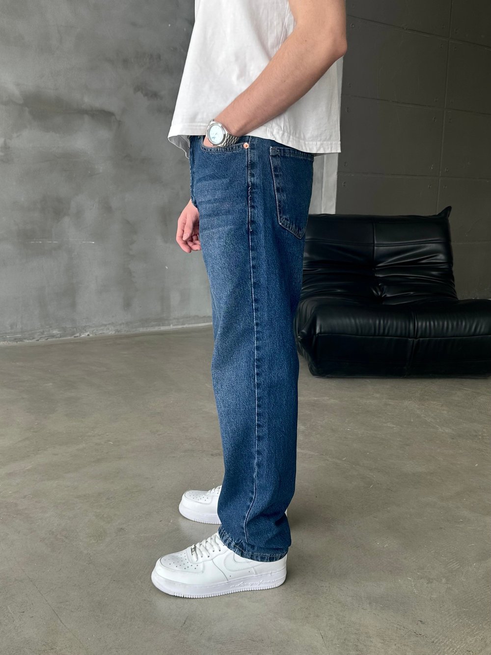 Yıkamalı Regular Jean Lacivert