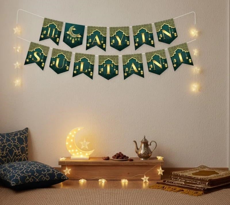 11 Ayın Sultanı Ramazan Zikzak Banner Dini Ramazan Süsü