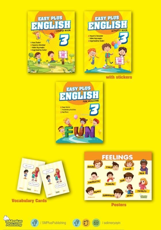 3. Sınıf Easy Plus English Set(Full Set Kartlı)