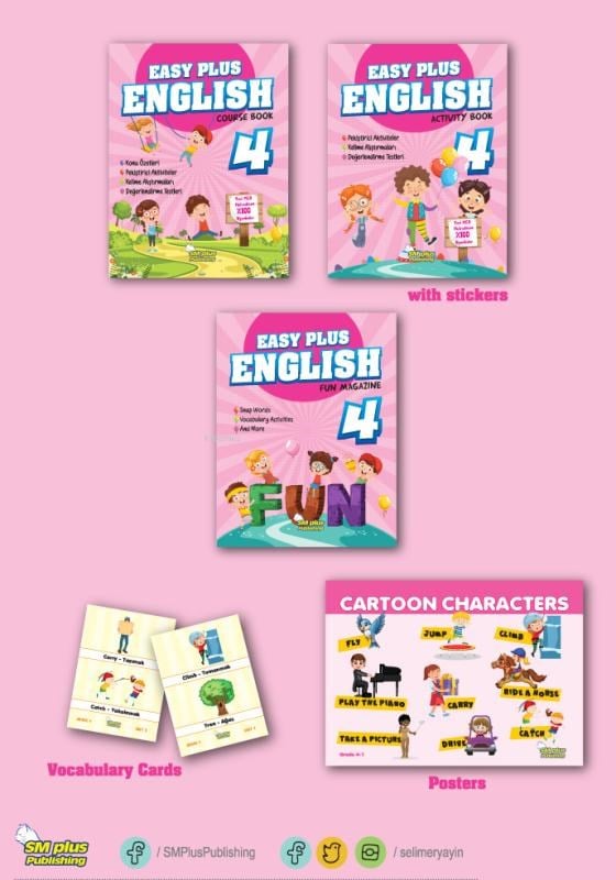 4. Sınıf Easy Plus English Set (Full Set Kartlı)
