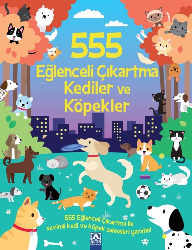 555 Eğlenceli Çıkartma Kediler ve Köpekler