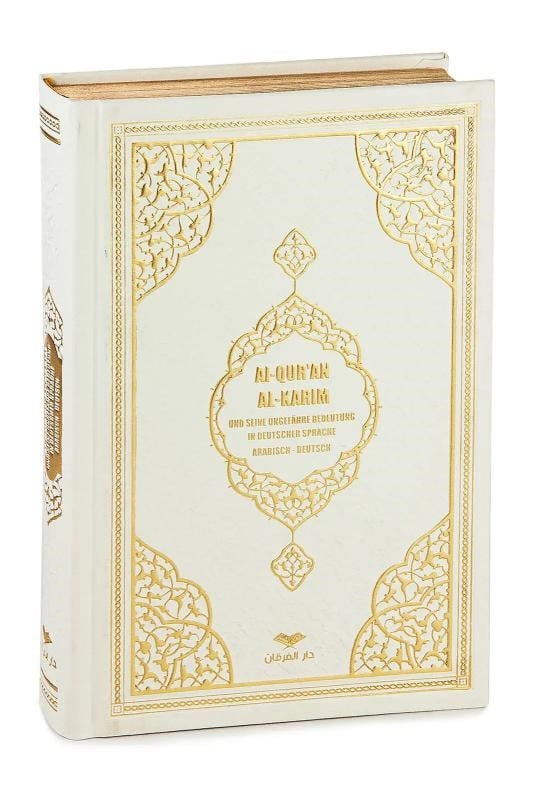 Almanca Mealli Hafiz Boy Kuran - Beyaz