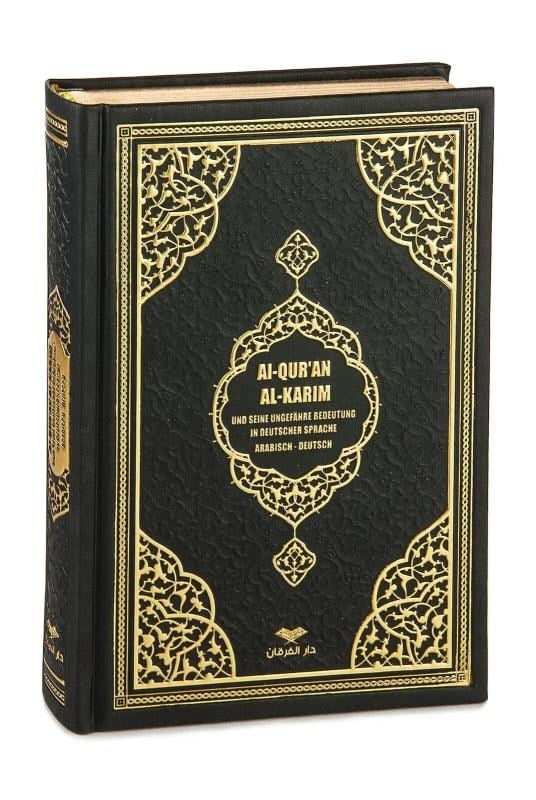 Almanca Mealli Hafiz Boy Kuran - Siyah