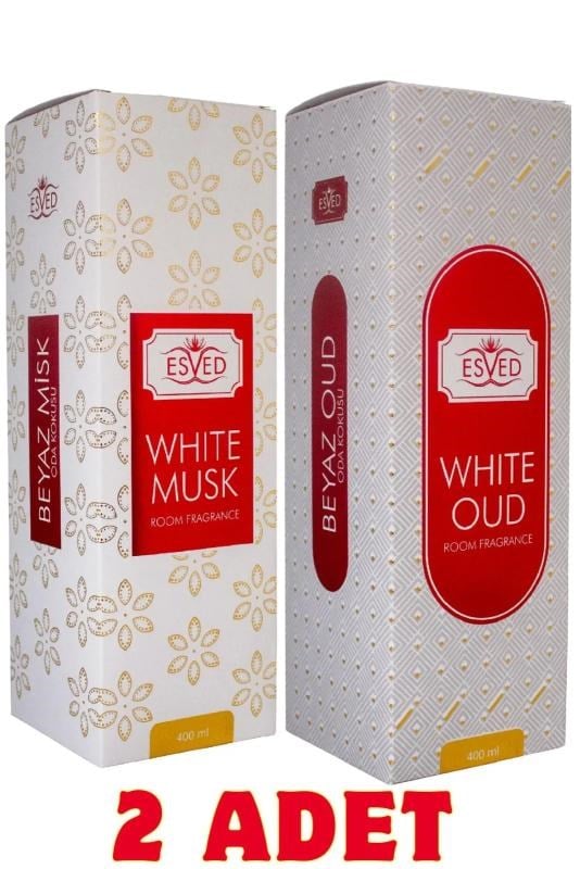 Beyaz Oud & White Oud ve Beyaz Misk & White Musk Oda ve Kumaş Spreyi Seccade Spreyi Oda Kokusu Koku 400 Ml.