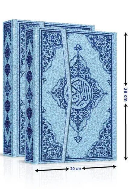 Bilgisayar Hatlı - Kolay Okunabilen - Mavi Gül Desenli - Rahle Boy - Arapça Kuranı Kerim - Seda Yayınları - Bilgisayar Hatlı