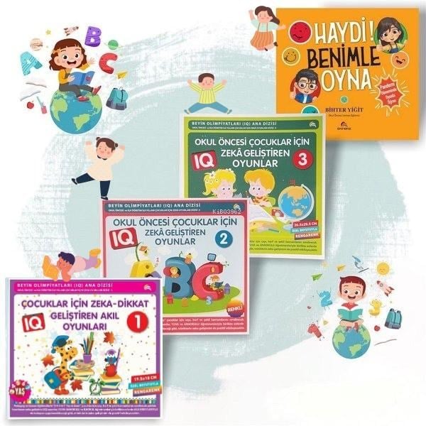 Çocuklar için IQ Zeka Geliştiren Oyunlar (4 Kitap)