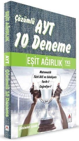 Delta Kültür Yayınları AYT Eşit Ağırlık Çözümlü 10 Deneme Delta Kültür 