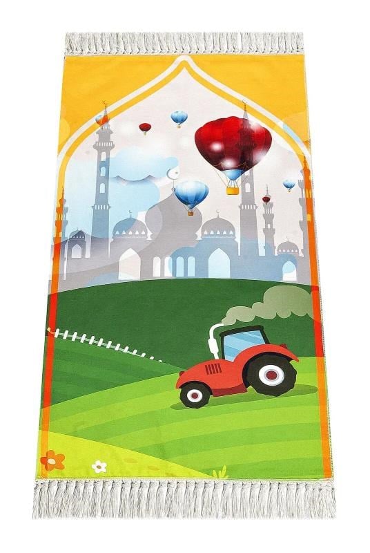 Dijital Baskılı Çocuk Seccadesi - Balonlu Camili - 44 X 78 cm