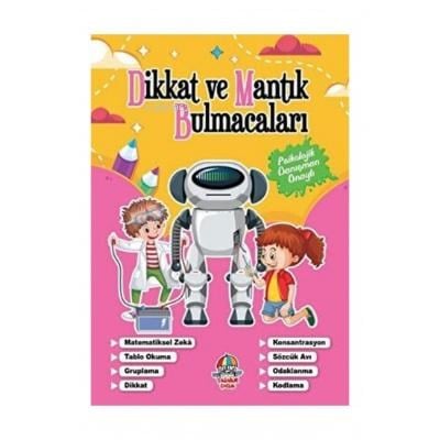 Dikkat ve Mantık Bulmacaları Pembe Kitap