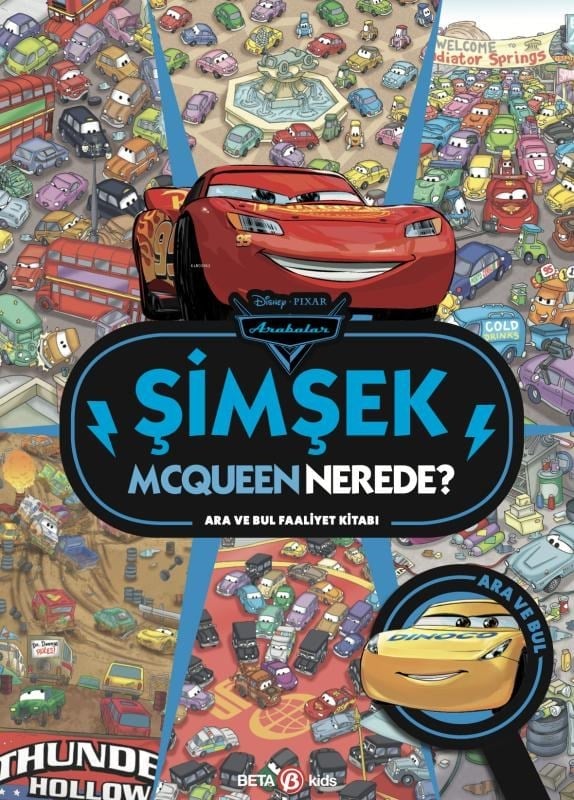 Disney Arabalar Şimşek Mcqueen Nerede? Ara ve Bul Faaliyet Kitabı