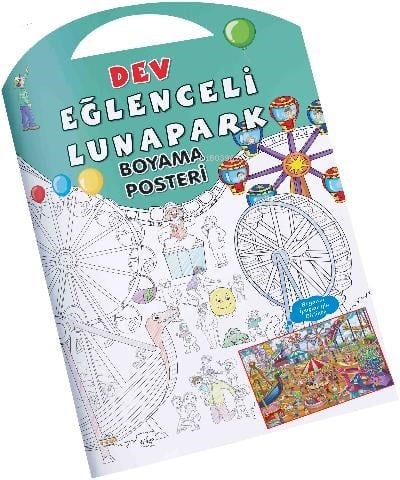 Eğlenceli Lunapark Dev Boyama Posteri