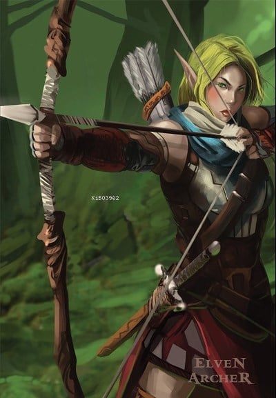 Elven Archer Çizgili Defter
