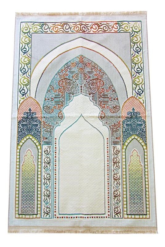 Geleneksel Desenli Hediyelik Halı Tipi Dokuma Seccade Krem