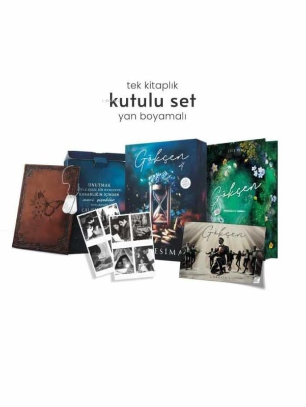 Gökçen 4 - Tek Kitaplık Yan Boyamalı Hediyeli Kutulu Set