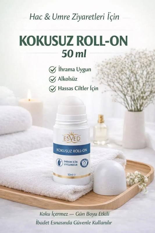 Hac ve Umre için Kokusuz Roll on 50 ml.