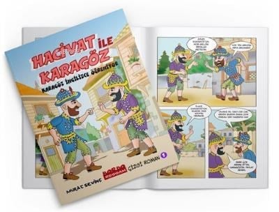 Hacivat İle Karagöz - Karagöz İngilizce Öğreniyor (Çizgi Roman)