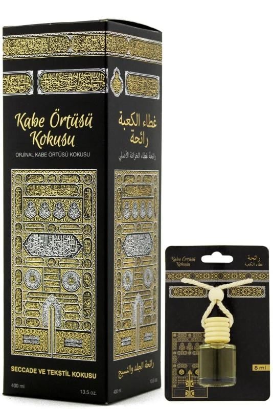 Kabe Örtüsü Kokusu 400ml Sprey Ve Kabe Örtüsü Kokusu 8 Ml Araba Kokusu Cam Şişe