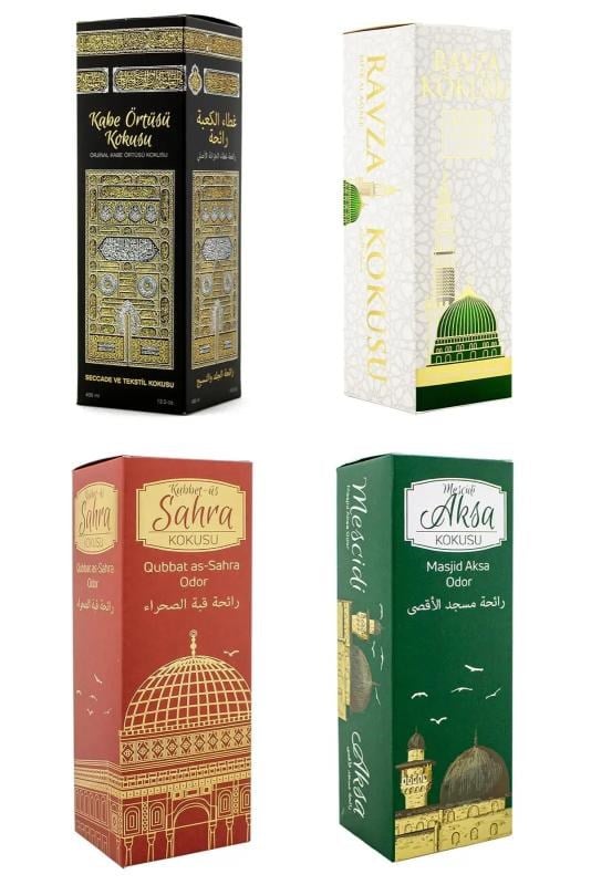 Kabe Örtüsü Kokusu Medine Ravza Kokusu Kubbetül Sahra Kokusu Ve Mescidi Aksa Kokusu Sprey 400 Ml.