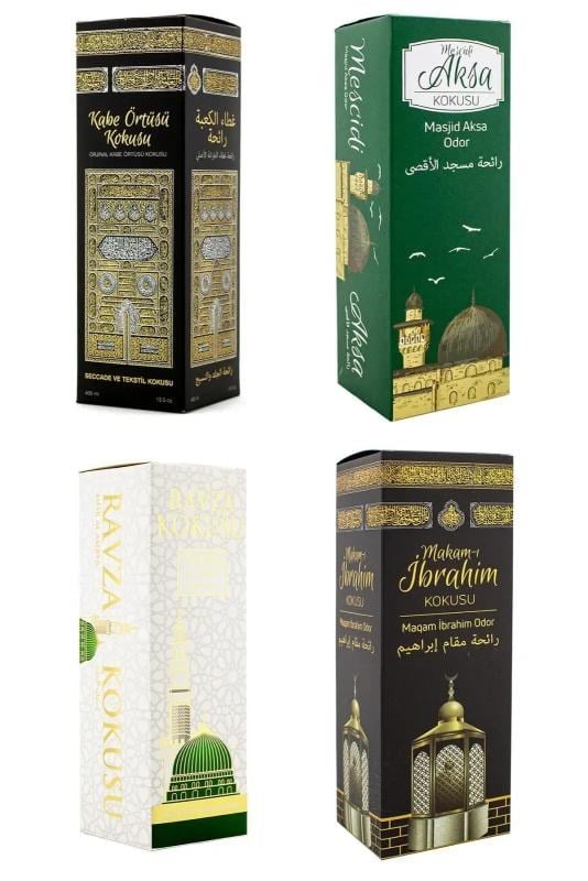 Kabe Örtüsü Kokusu Mescidi Aksa Kokusu Medine Ravza kokusu Ve Makamı İbrahim Kokusu Sprey 400 Ml.