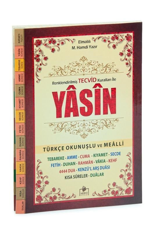 Rahle Boy Renklendirilmiş Tecvidli Yasin Kitabı – Türkçe Okunuşlu ve Mealli