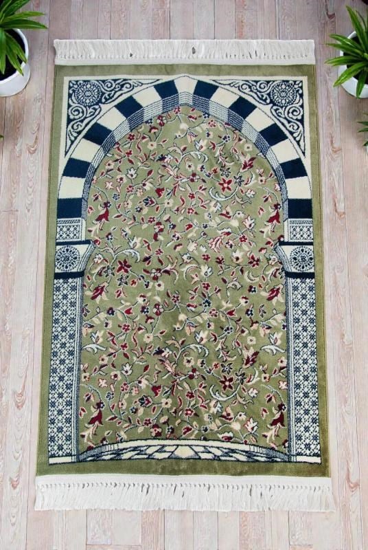 Ravza Desenli Kalın Halı Tipi Dokuma Seccade