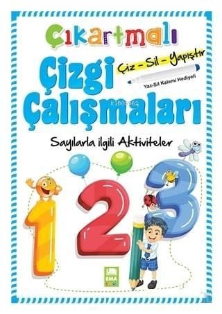 Sayılarla İlgili Aktiviteler - Çıkartmalı Çizgi Çalışmaları