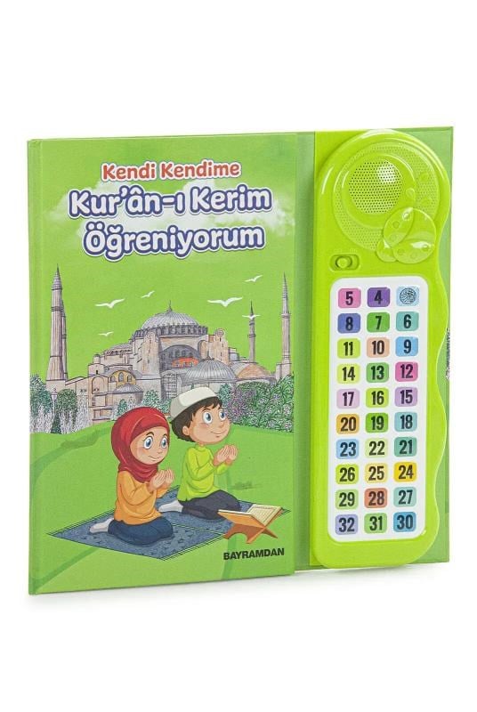 Sesli Elif Ba Kuranı Kerim Öğreten Cihaz Seti Kitaplı Yeşil