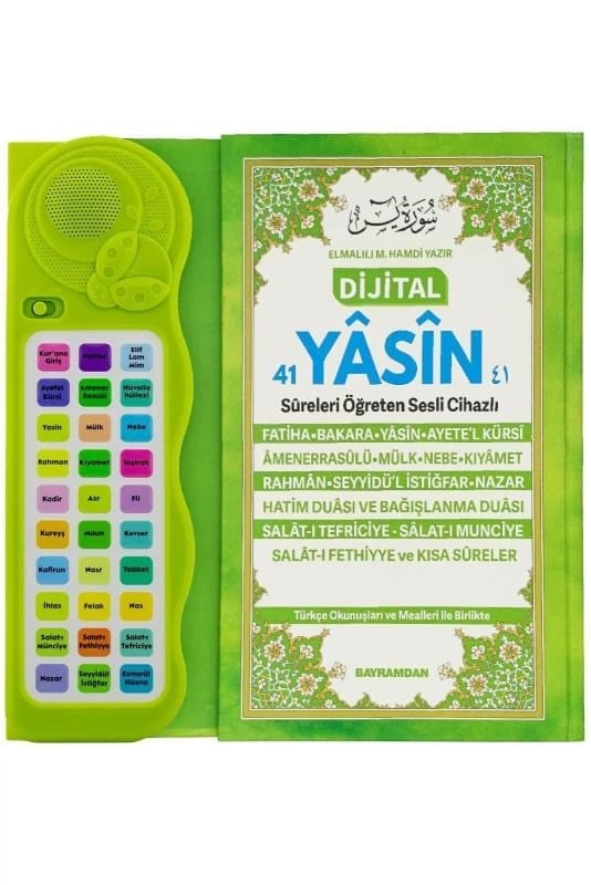 Sesli Yasini Şerif Ögreten Cihaz Sesli Yasin Kitaplı - Yeşil