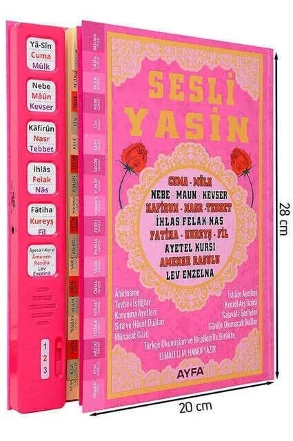Sesli Yasini Şerif - Rahle Boy - 224 Sayfa - Pembe Renkli - Ayfa Yayınevi