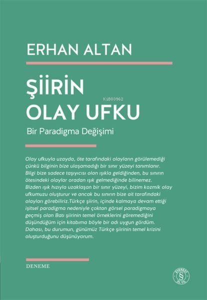 Şiirin Olay Ufku;Bir Paradigma Değişimi