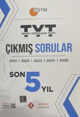 Sonuç Yayınları TYT Çıkmış Sorular Son Beş Yıl 2025