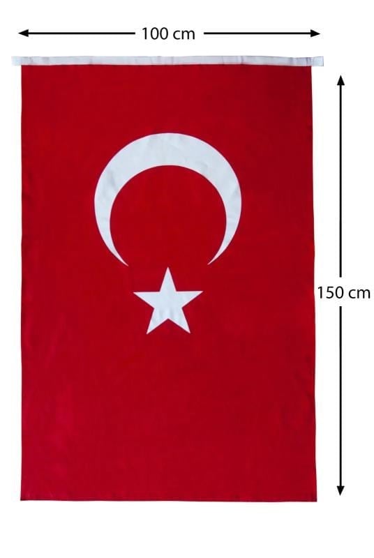 Türk Bayrağı 100x150 cm Alpaka Kumaş