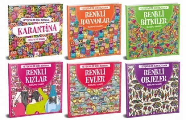 Yetişkinler İçin Boyama Seti 6' lı