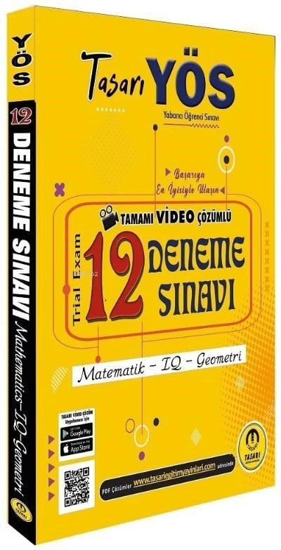 YÖS 12 Video Çözümlü Deneme Tasarı Eğitim Yayınları