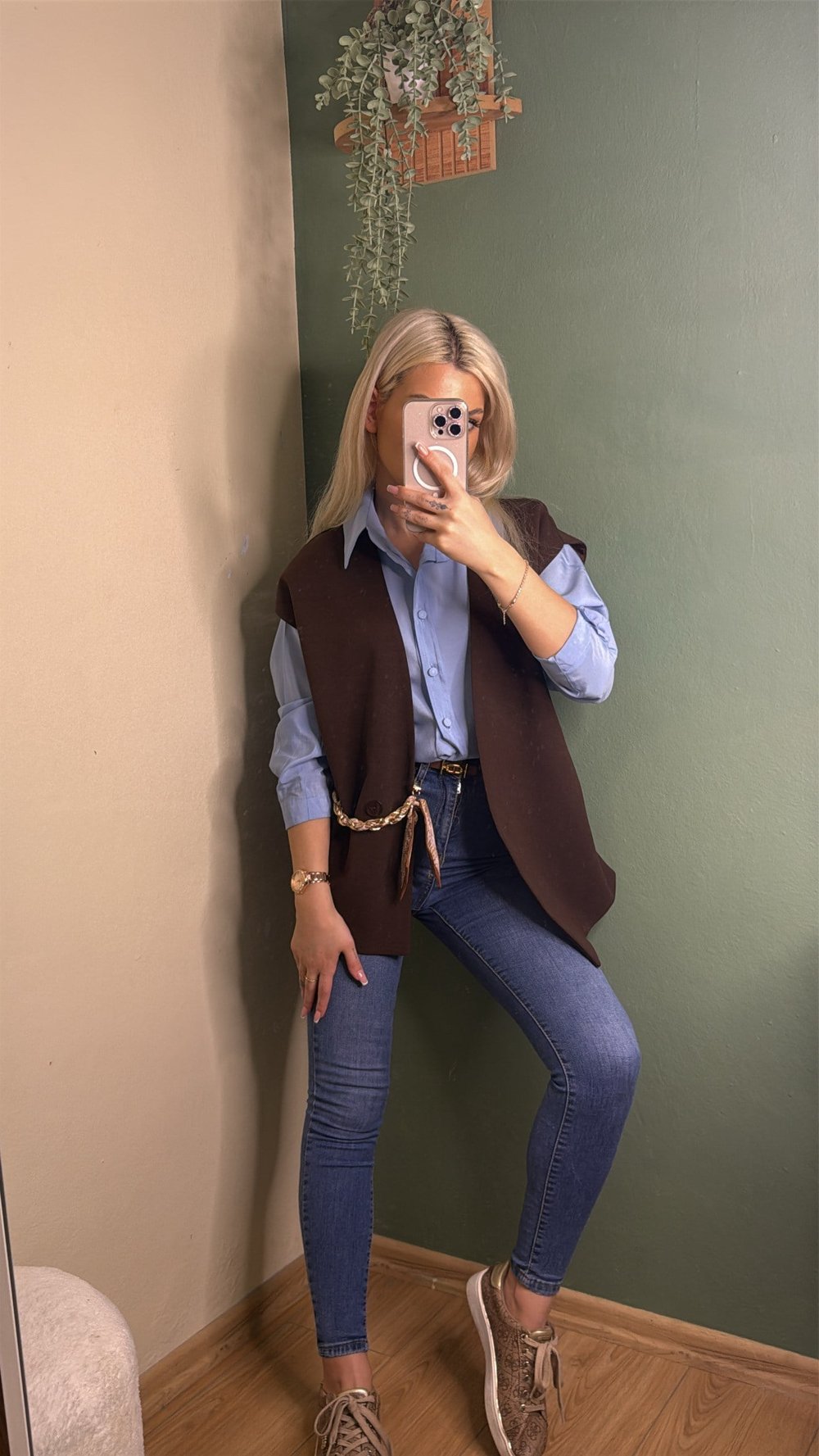  Basic Mavi Oversize Gömlek