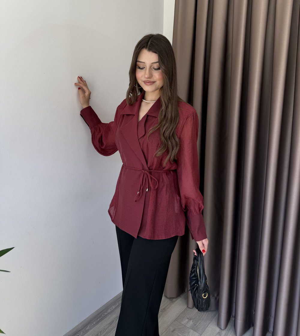 TENSEL KUMAŞ VATKALI GÖMLEK