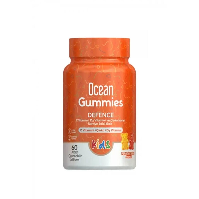 Orzax Ocean Gummies Defence Kids Takviye Edici Gıda 60 Adet Çiğnenebilir Jel Form