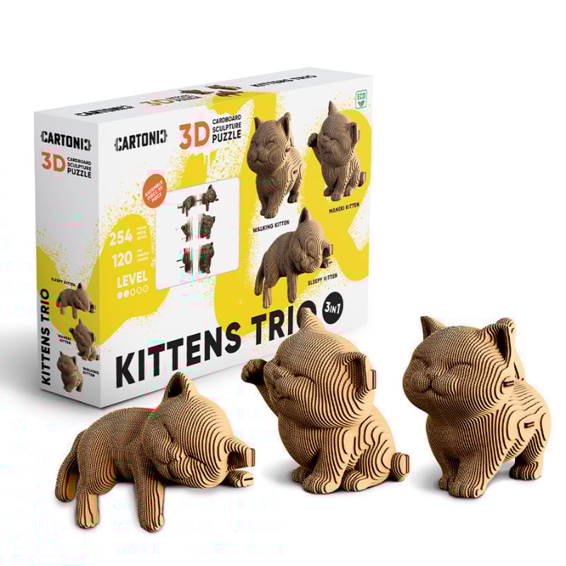 Cartonic 3D Puzzle - KITTENS TRIO