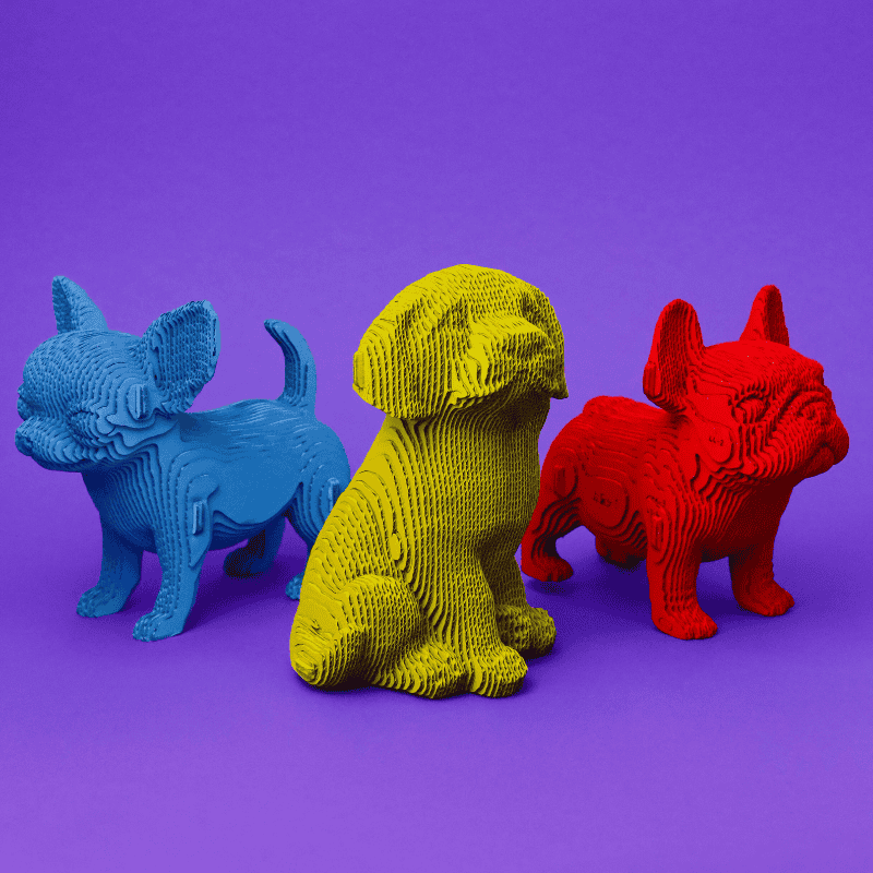 Cartonic 3D Puzzle - PUPPIES TRIO