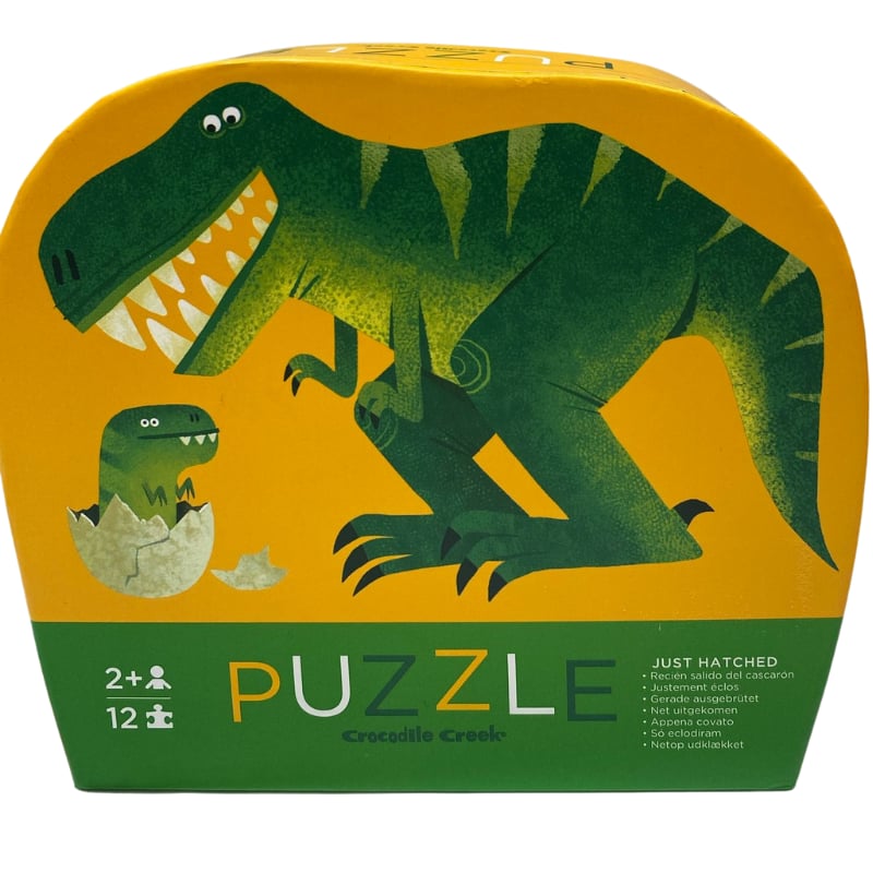 Crocodile Creek  Mini Puzzle - 12  Parça - Dinozor Ve Yavrusu