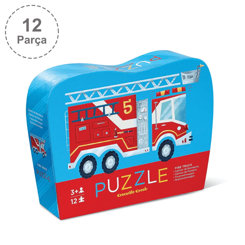 Crocodile Creek Mini Puzzle - 12 Parça - İtfaiye